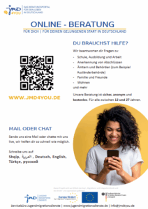 Online-Beratung - deutscher Flyer